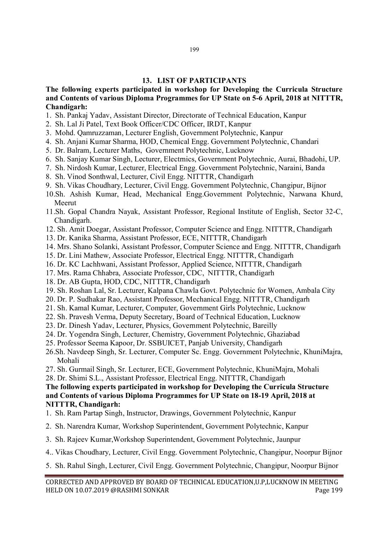 EFFECTIVE FROM JULY 2019-20 - SIX SEMESTER DIPLOMA COURSE IN MECHANICAL ENGINEERING - Page 199
