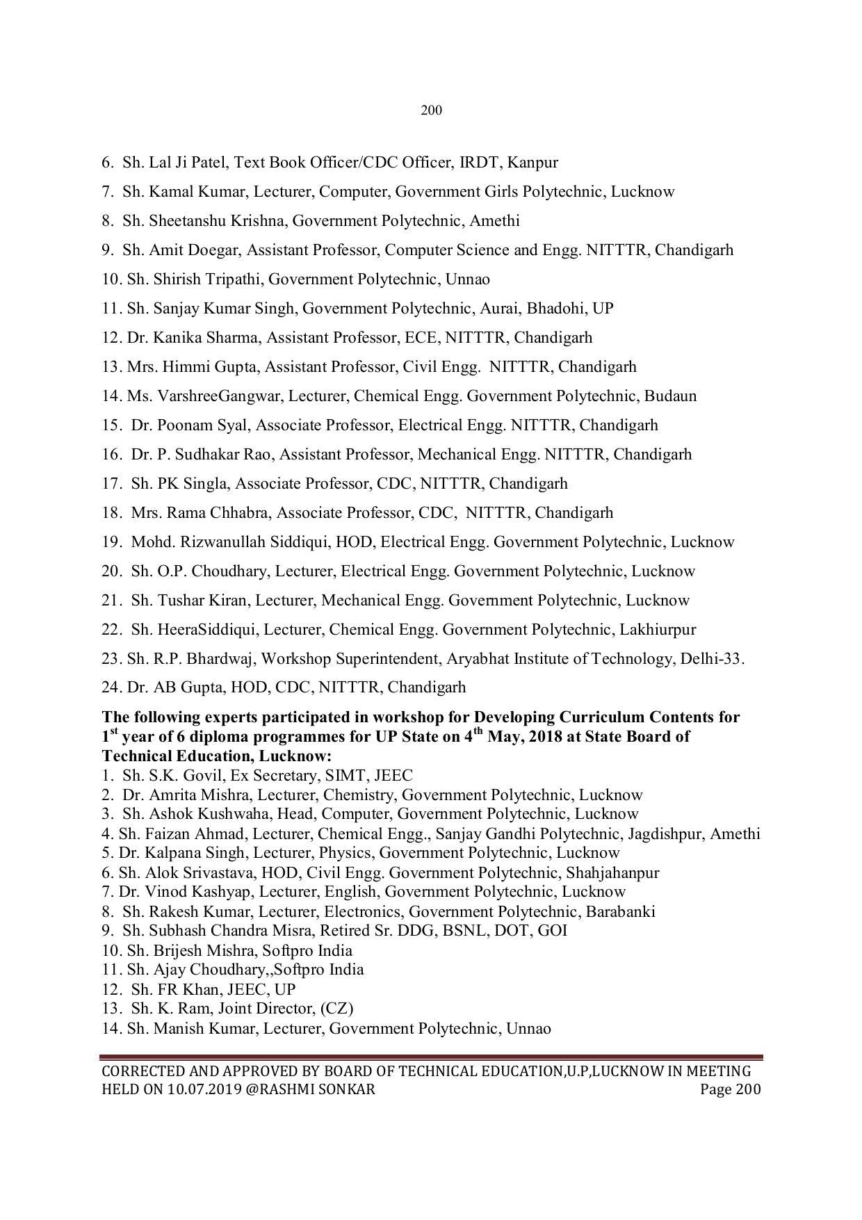 EFFECTIVE FROM JULY 2019-20 - SIX SEMESTER DIPLOMA COURSE IN MECHANICAL ENGINEERING - Page 200