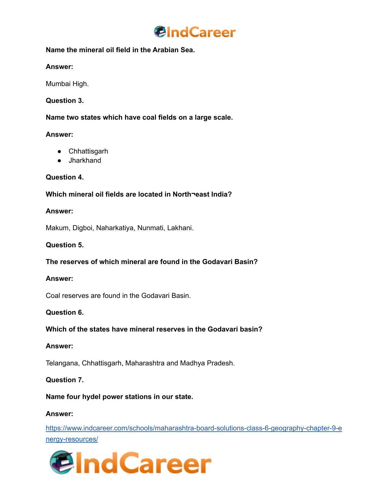 Maharashtra Board Solutions Class 6-Geography: Chapter 9- Energy Resources - Page 11