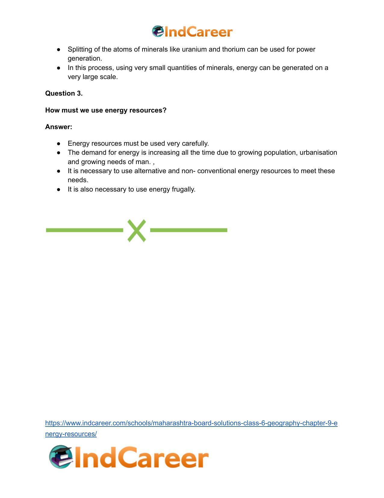 Maharashtra Board Solutions Class 6-Geography: Chapter 9- Energy Resources - Page 23
