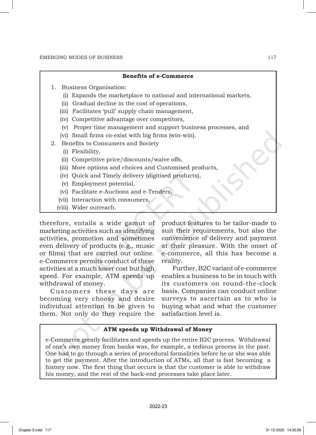 NCERT Book for Class 11 Business Studies Chapter 5 Emerging Modes of Business - Page 5