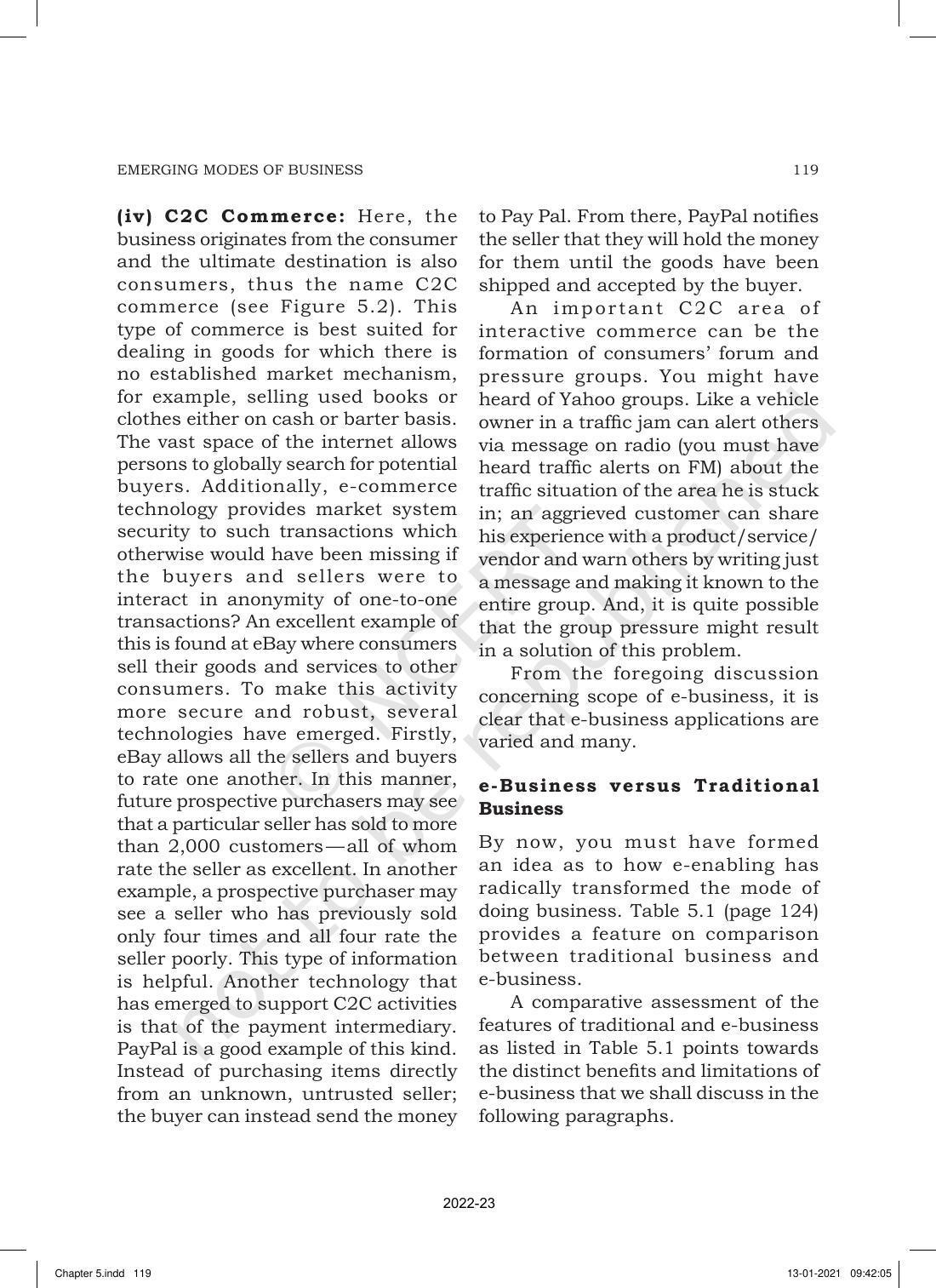 NCERT Book for Class 11 Business Studies Chapter 5 Emerging Modes of Business - Page 7