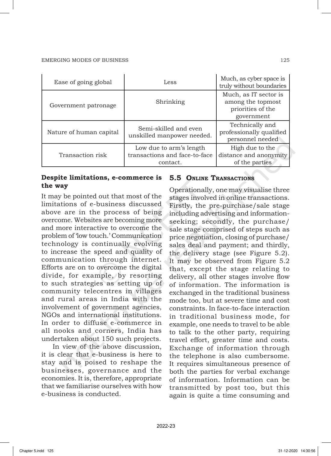 NCERT Book for Class 11 Business Studies Chapter 5 Emerging Modes of Business - Page 13
