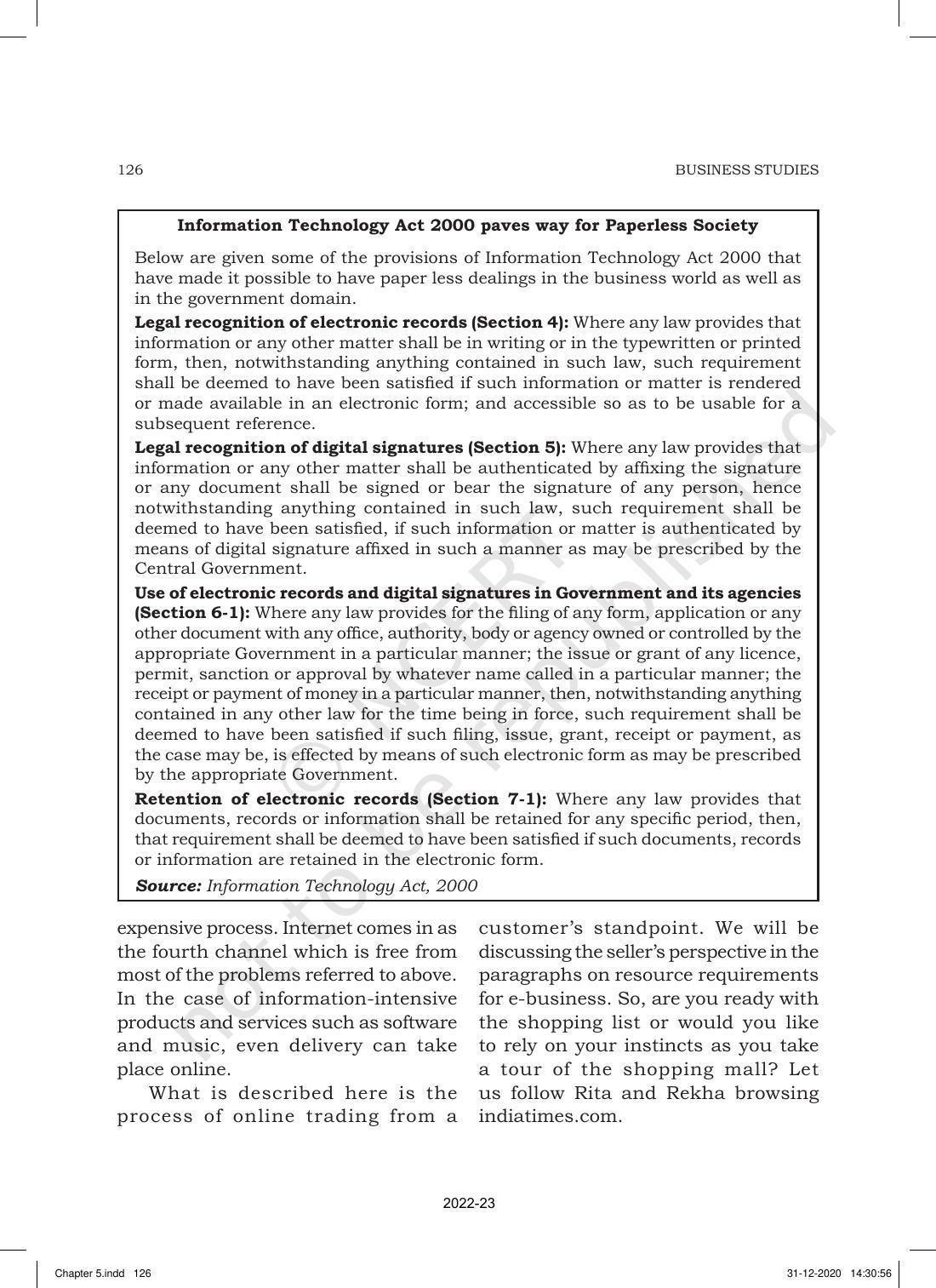 NCERT Book for Class 11 Business Studies Chapter 5 Emerging Modes of Business - Page 14