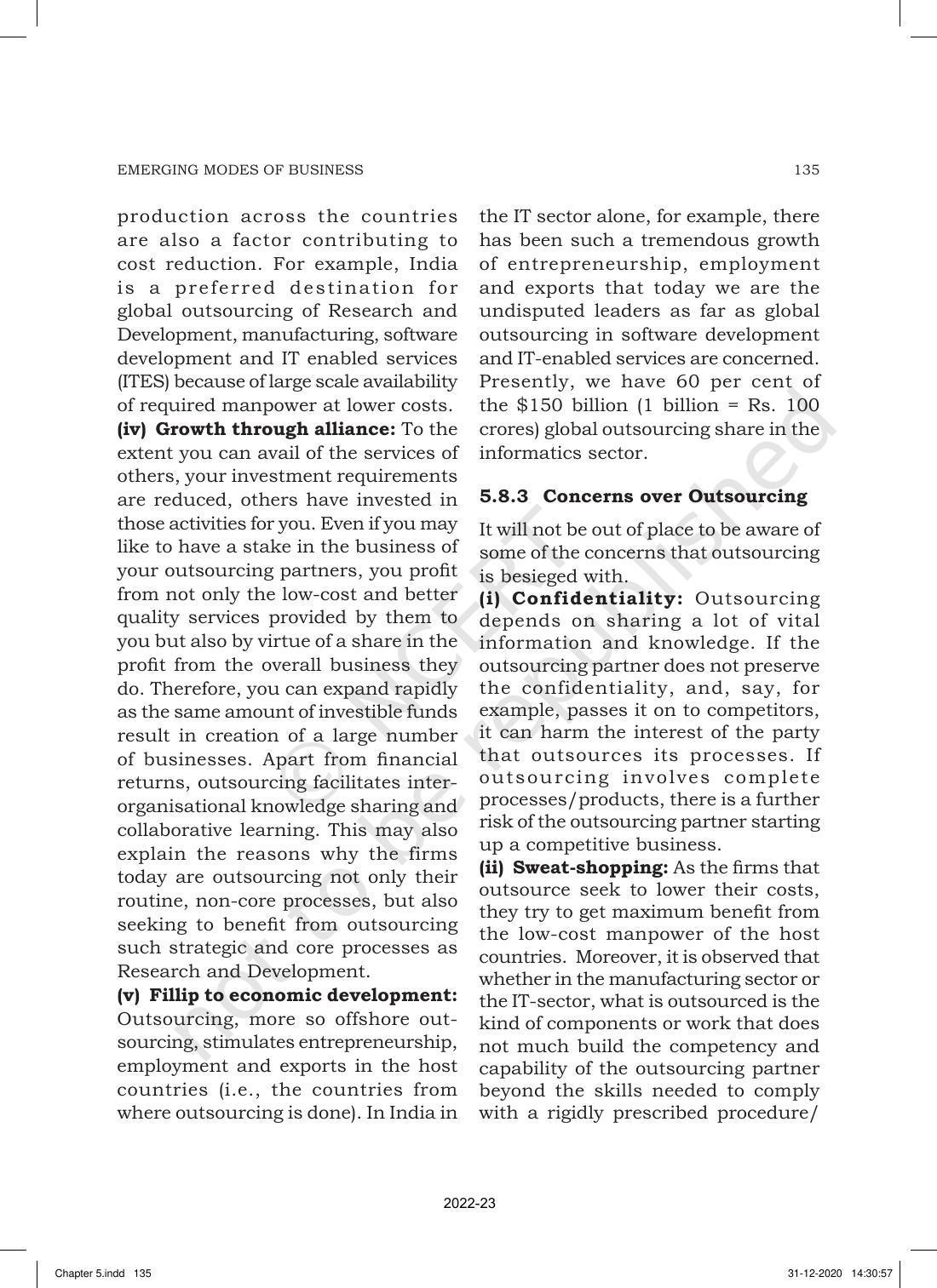 NCERT Book for Class 11 Business Studies Chapter 5 Emerging Modes of Business - Page 23
