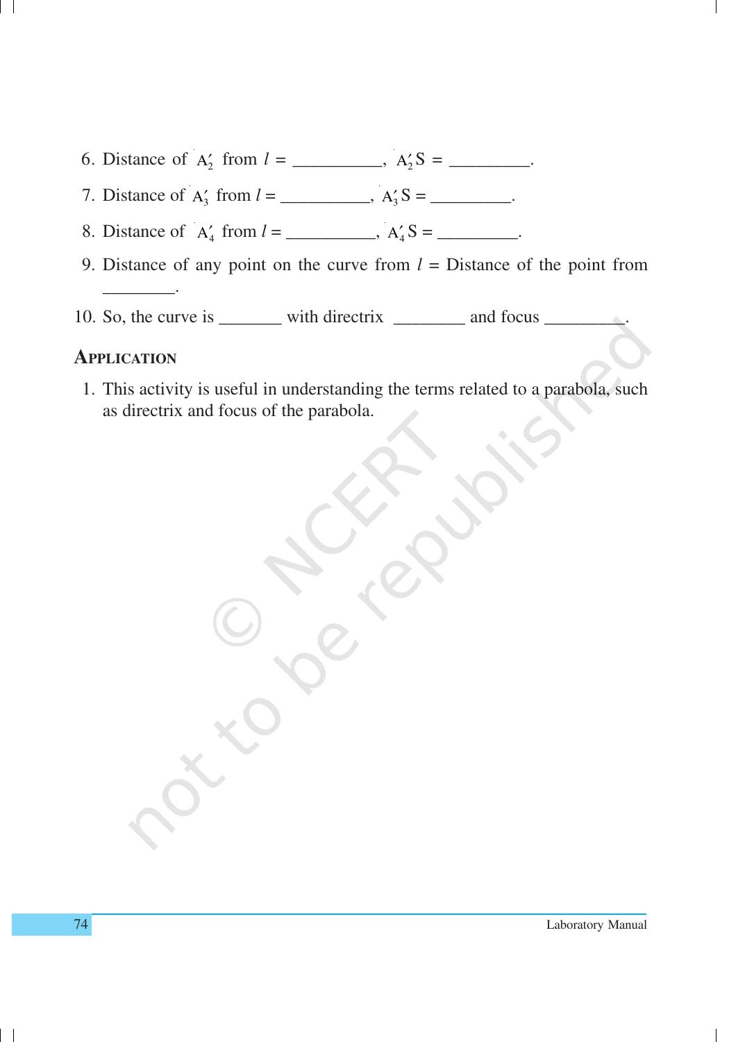 NCERT Laboratory Manuals for Class XI Mathematics - Activities (21 to 33) - Page 9