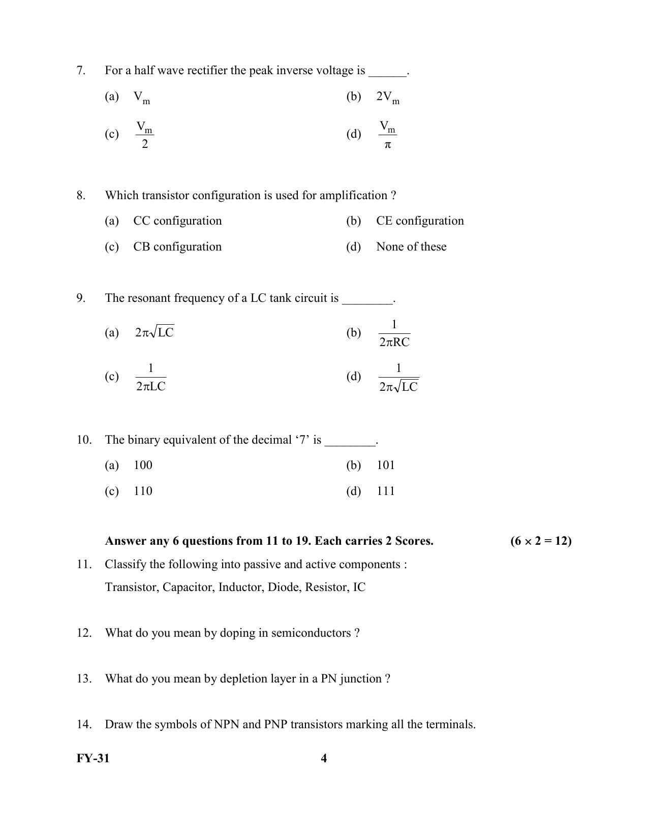 Kerala Plus One 2022 English Literature Question Papers - Page 4