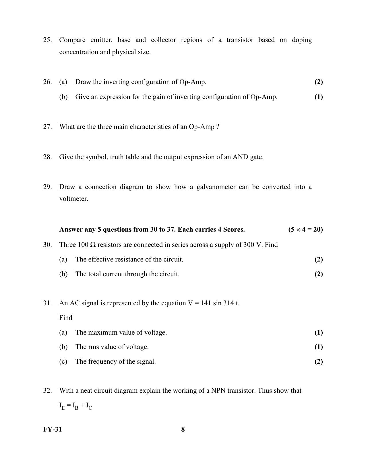 Kerala Plus One 2022 English Literature Question Papers - Page 8