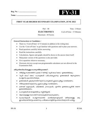 Kerala Plus One 2022 English Literature Question Papers