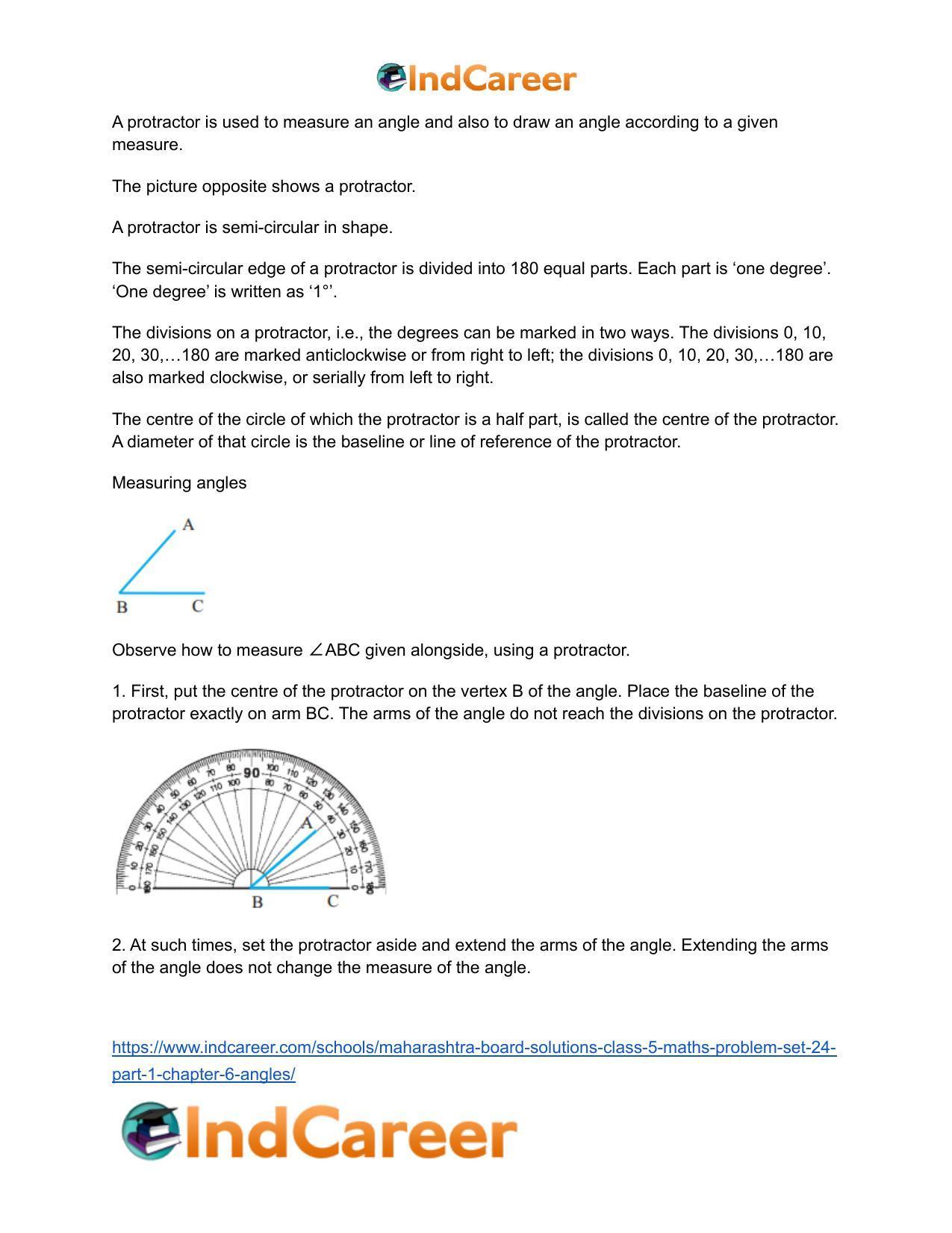 Maharashtra Board Solutions Class 5-Maths (Problem Set 24) - Part 1: Chapter 6- Angles - Page 4