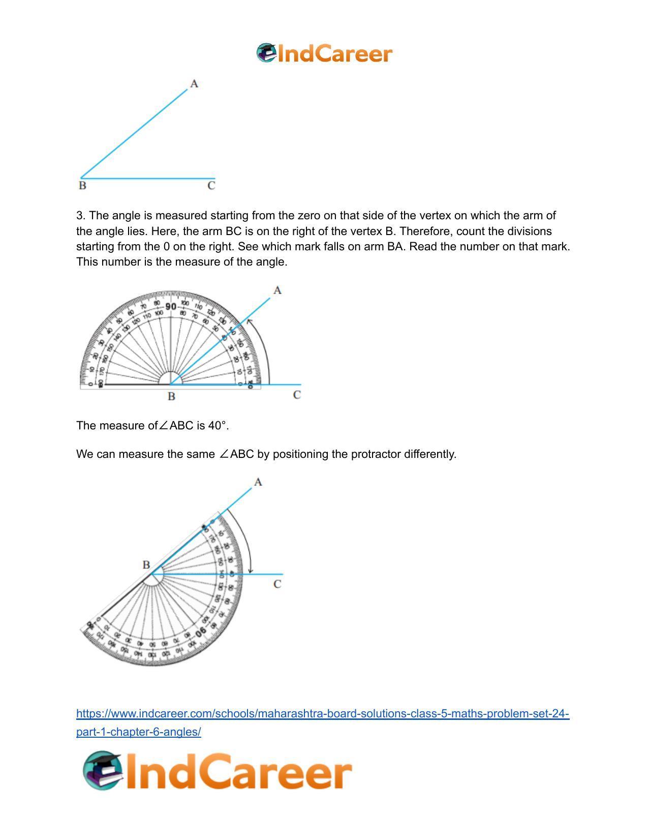 Maharashtra Board Solutions Class 5-Maths (Problem Set 24) - Part 1: Chapter 6- Angles - Page 5