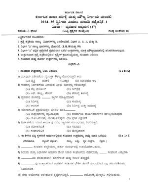 Karnataka II PUC Business Studies Model Question Paper I 2025