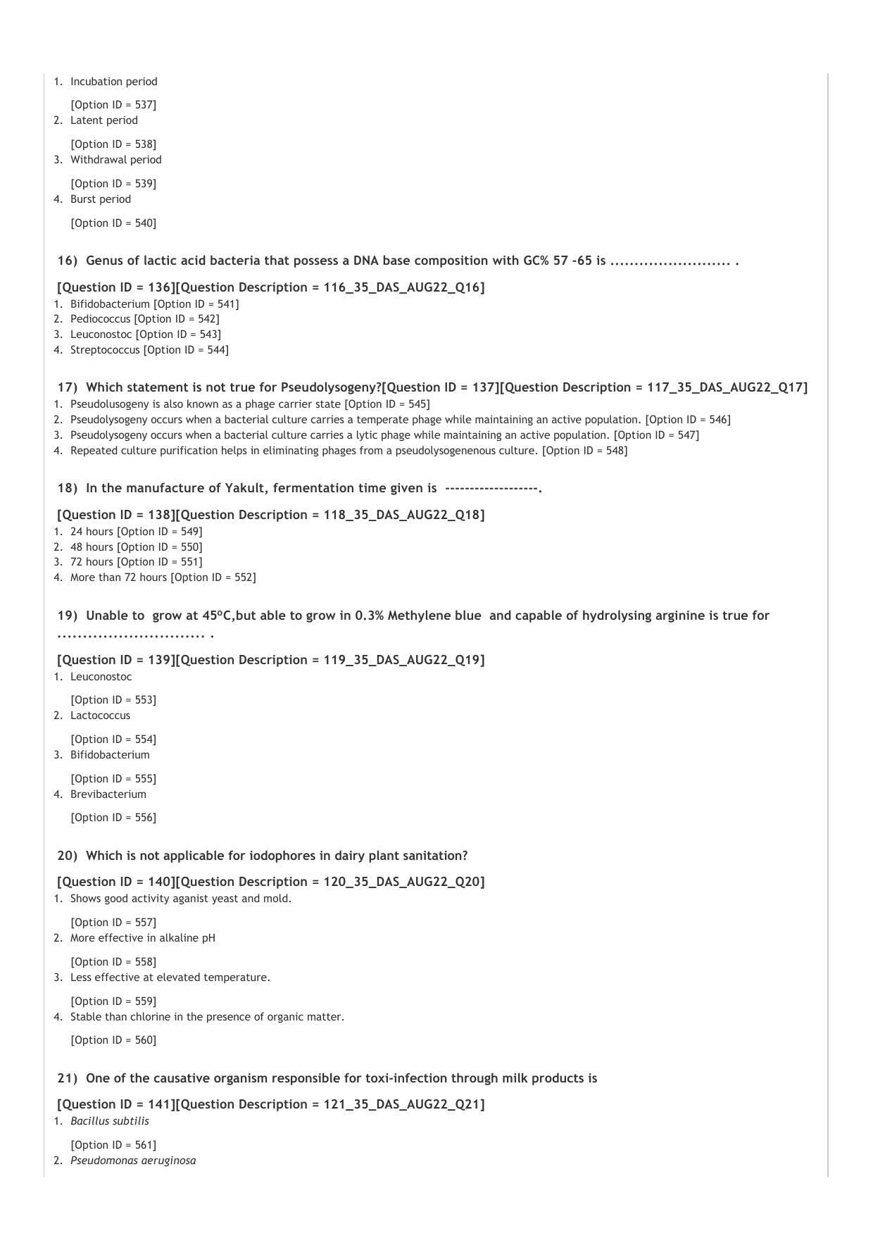 ICAR AIEEA PG 2022 DAIRY SCIENCE Question Paper - Page 3