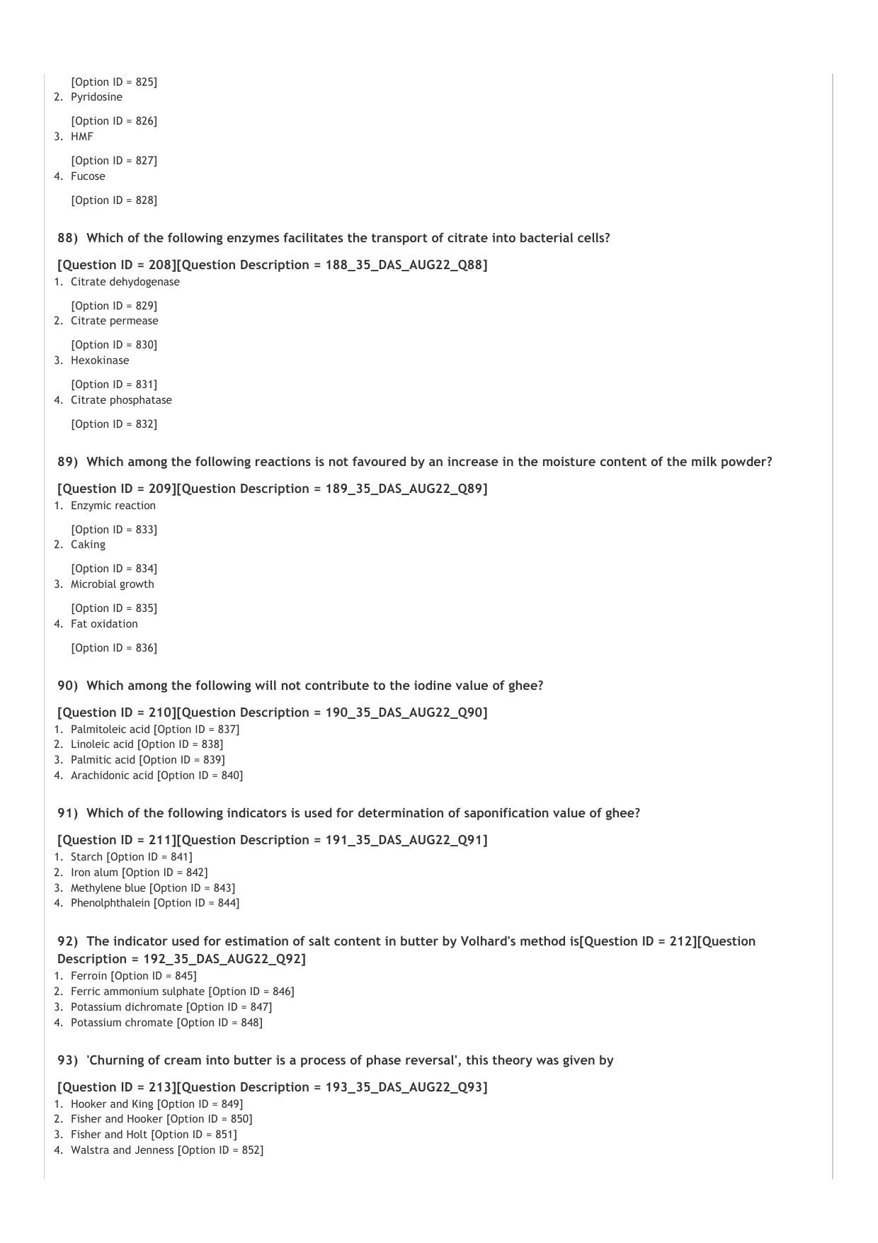 ICAR AIEEA PG 2022 DAIRY SCIENCE Question Paper - Page 16
