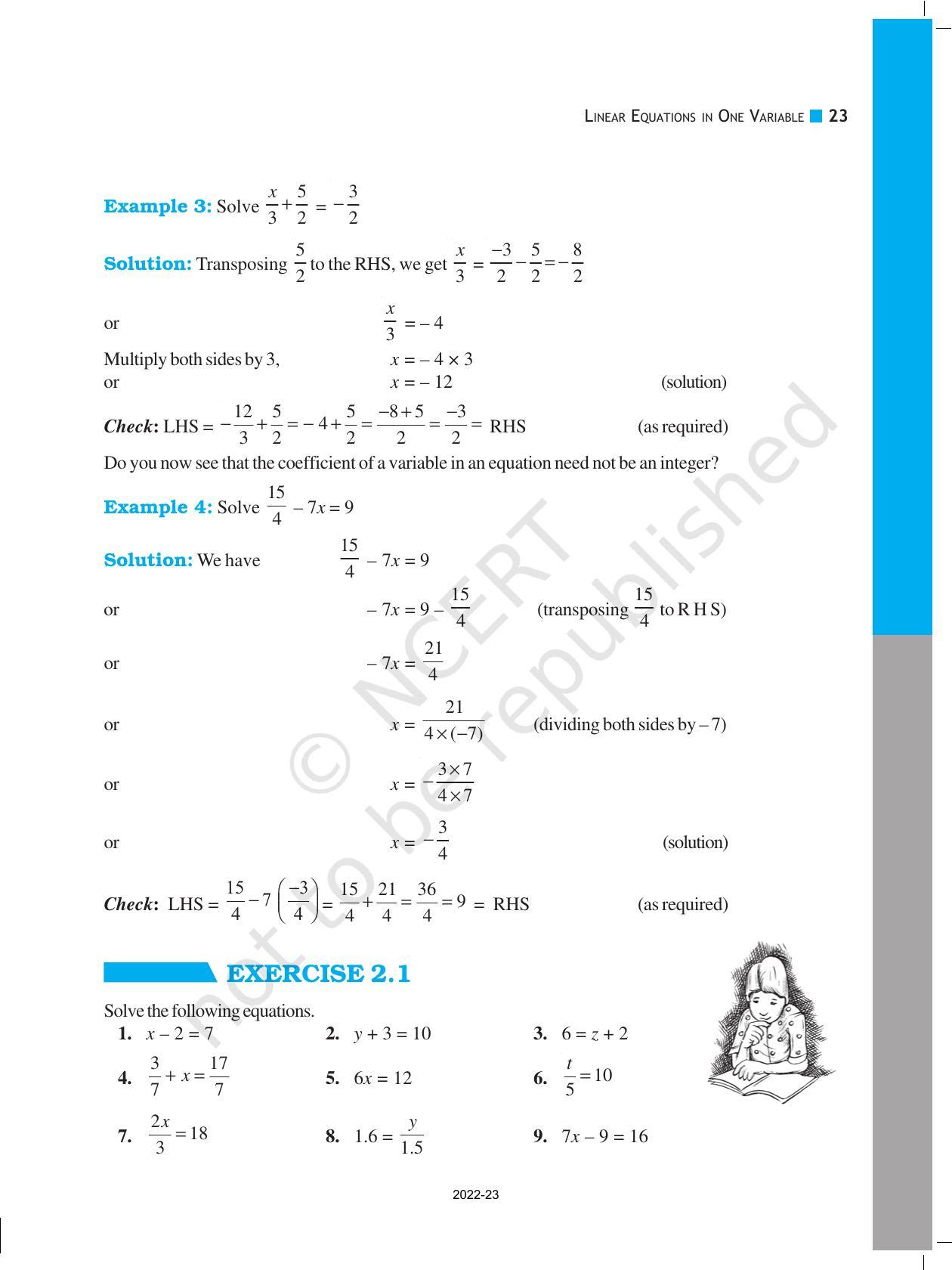NCERT Book for Class 8 Maths Chapter 2 Linear Equations in One Variable - Page 3