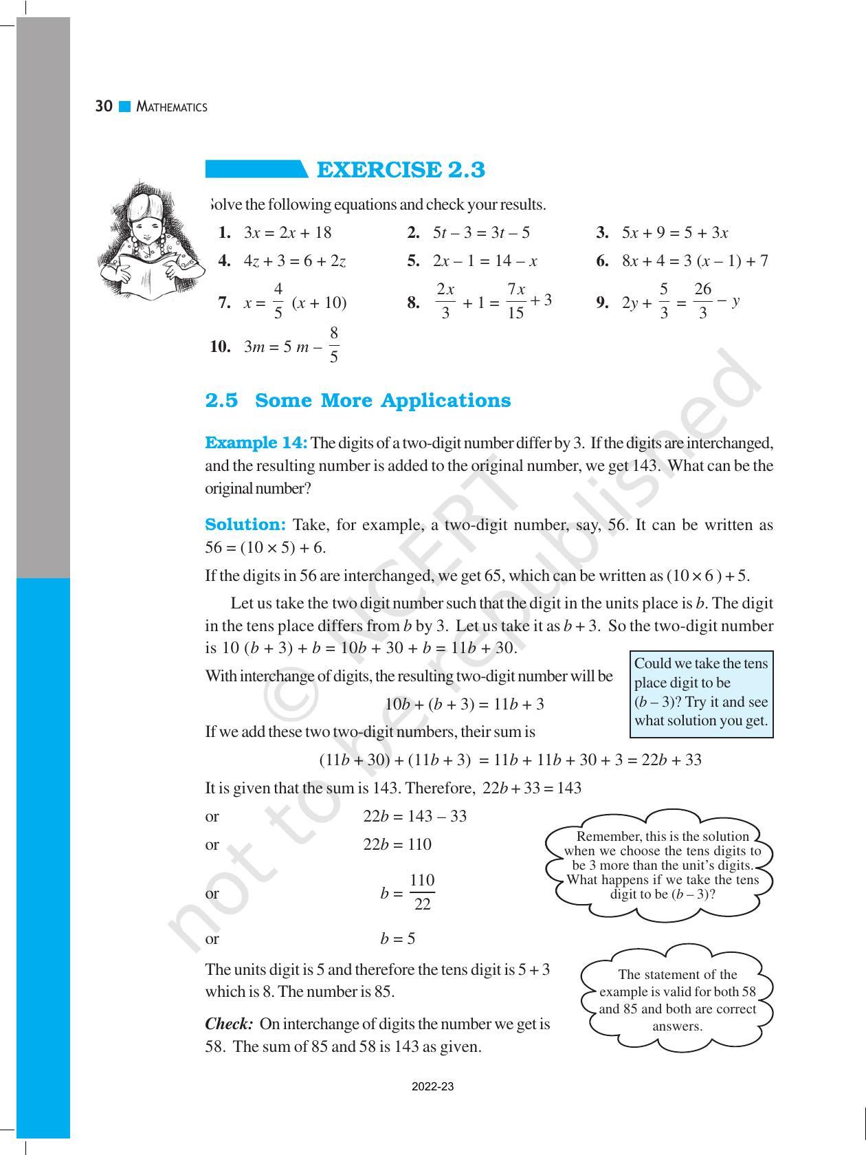 NCERT Book for Class 8 Maths Chapter 2 Linear Equations in One Variable - Page 10