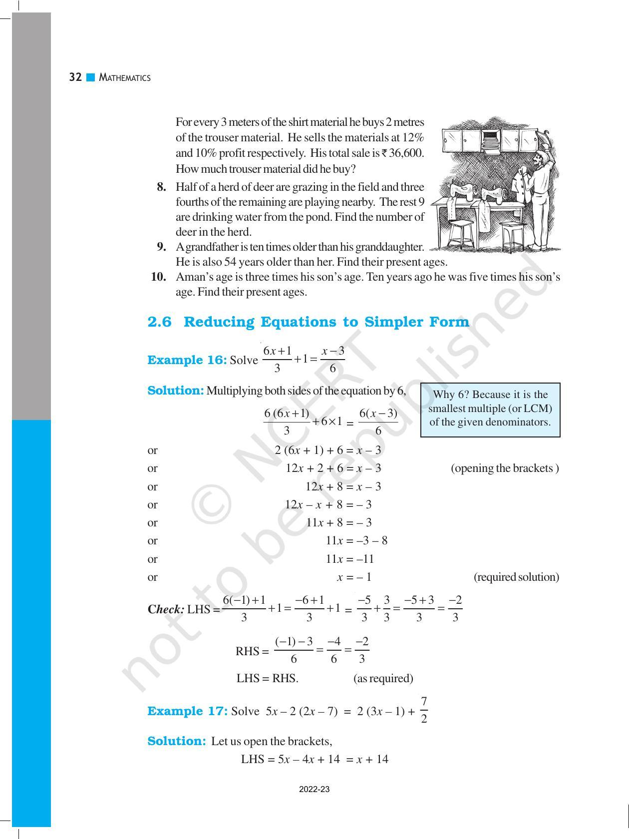 NCERT Book for Class 8 Maths Chapter 2 Linear Equations in One Variable - Page 12