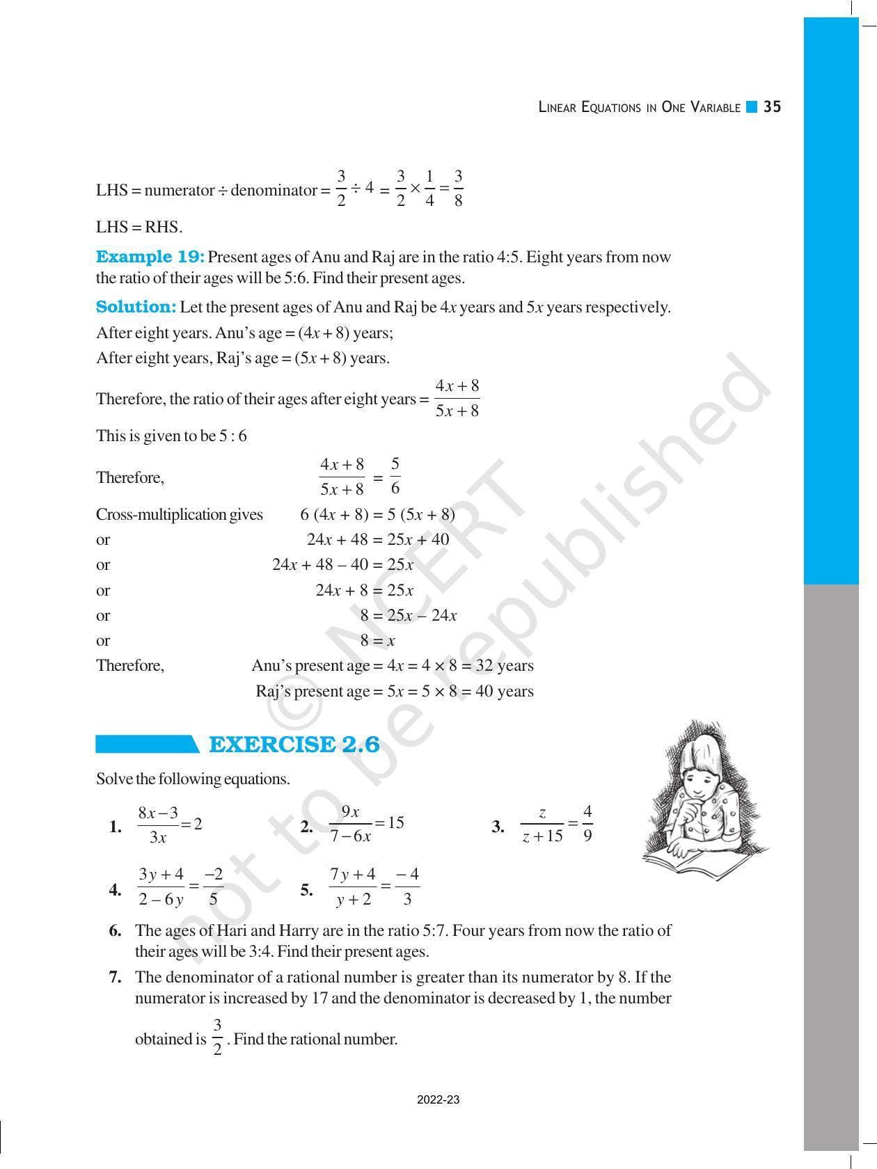NCERT Book for Class 8 Maths Chapter 2 Linear Equations in One Variable - Page 15