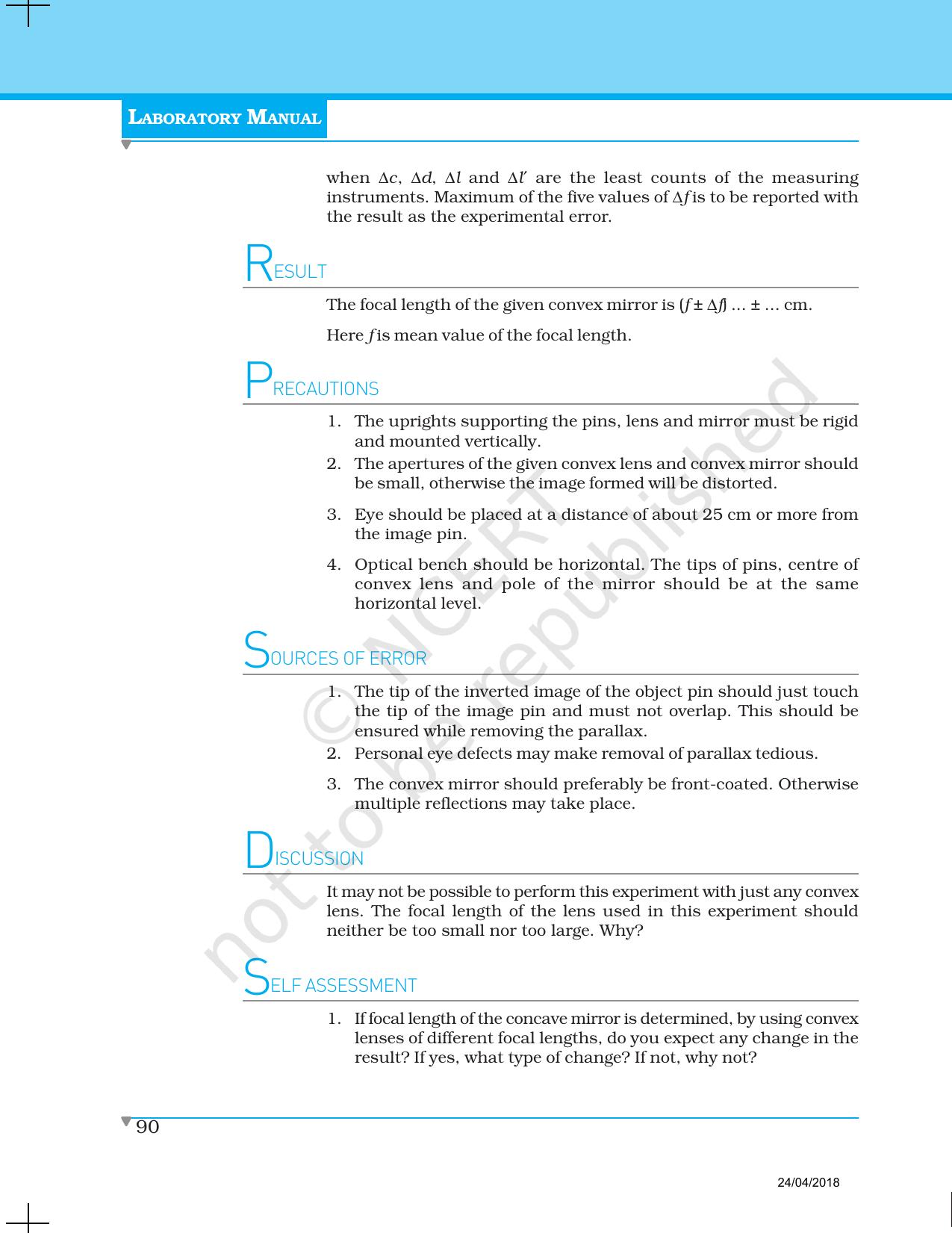 NCERT Laboratory Manuals for Class XII Physics - Experiment 11 to 13 - Page 5
