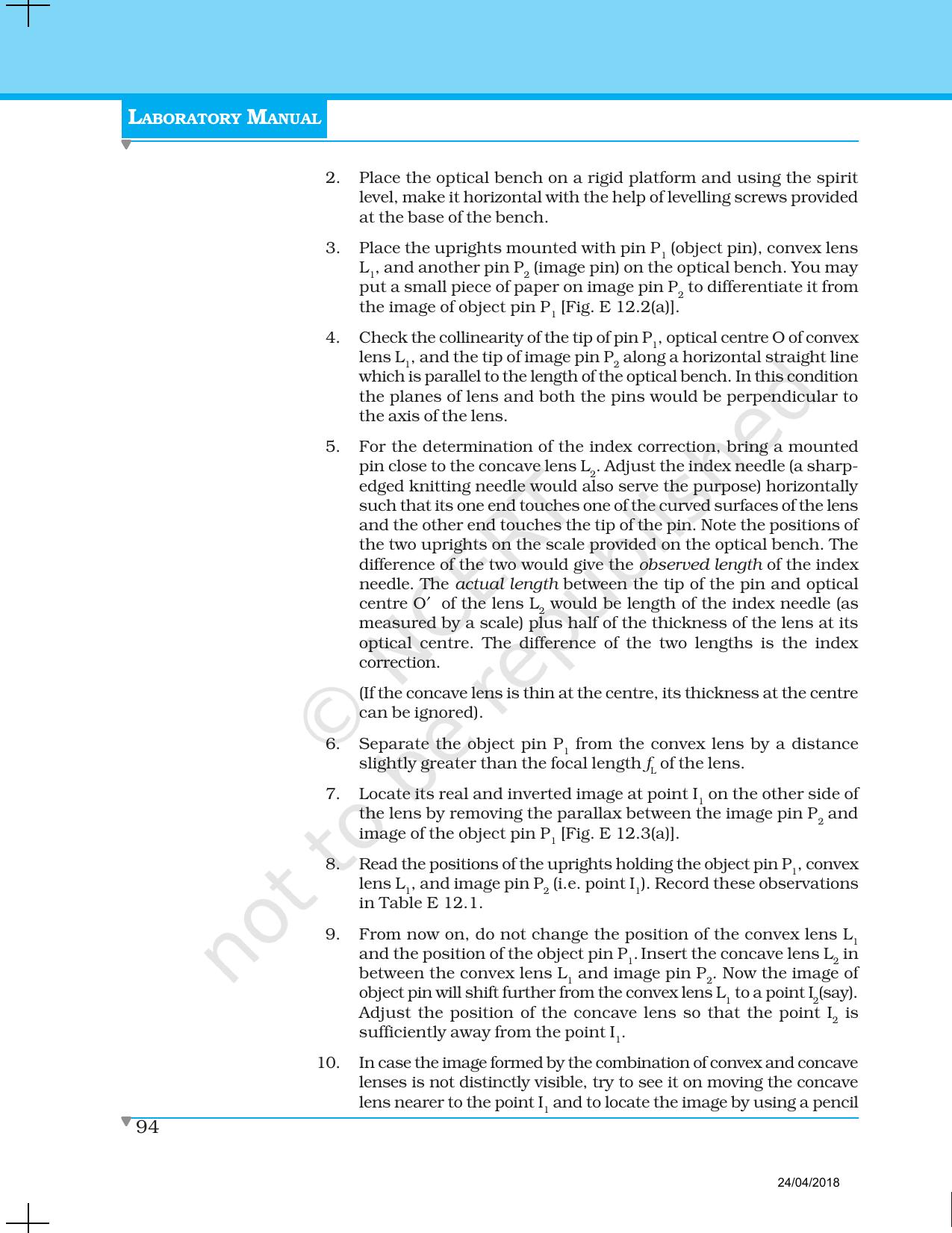 NCERT Laboratory Manuals for Class XII Physics - Experiment 11 to 13 - Page 9