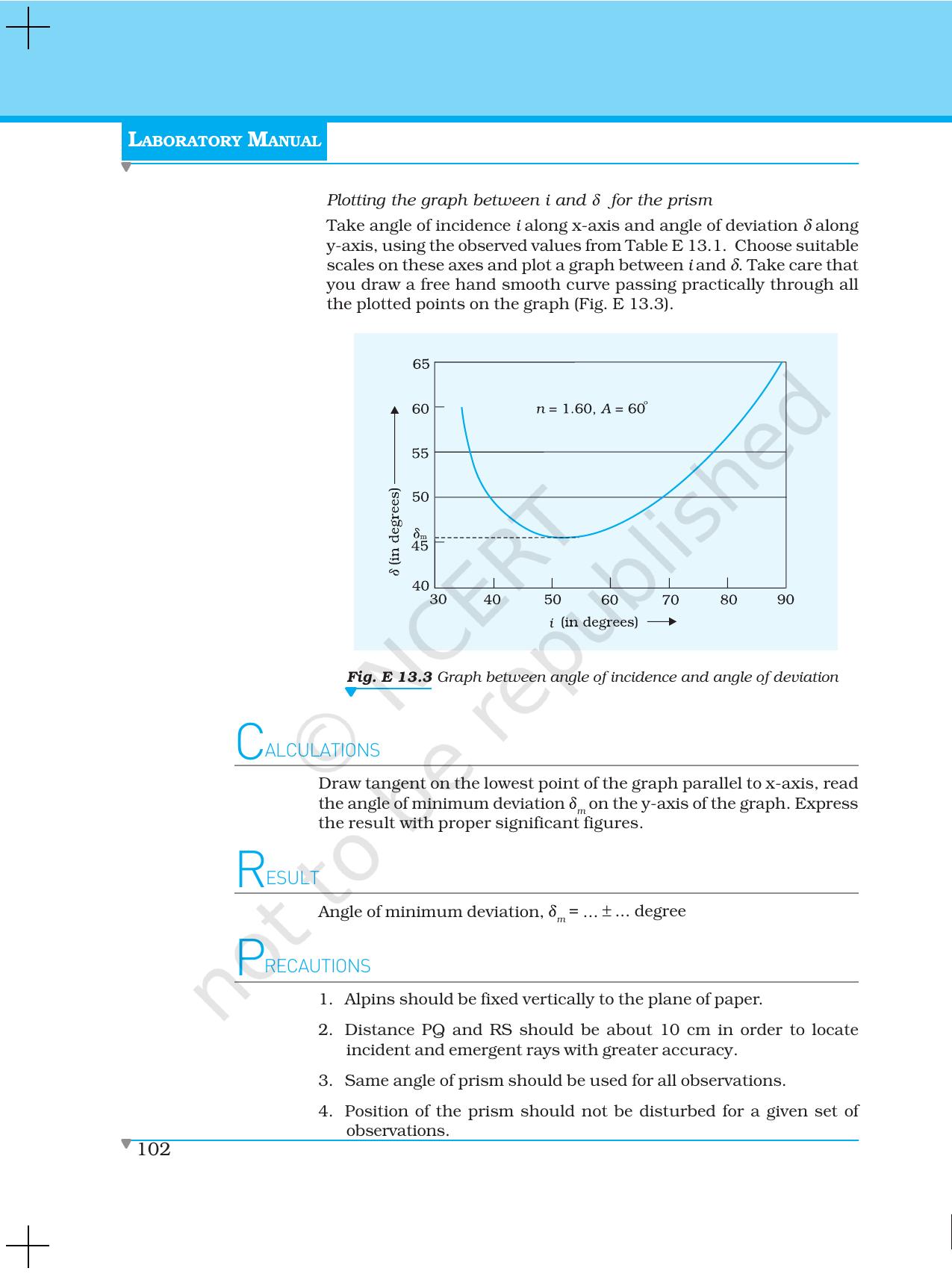 NCERT Laboratory Manuals for Class XII Physics - Experiment 11 to 13 - Page 17