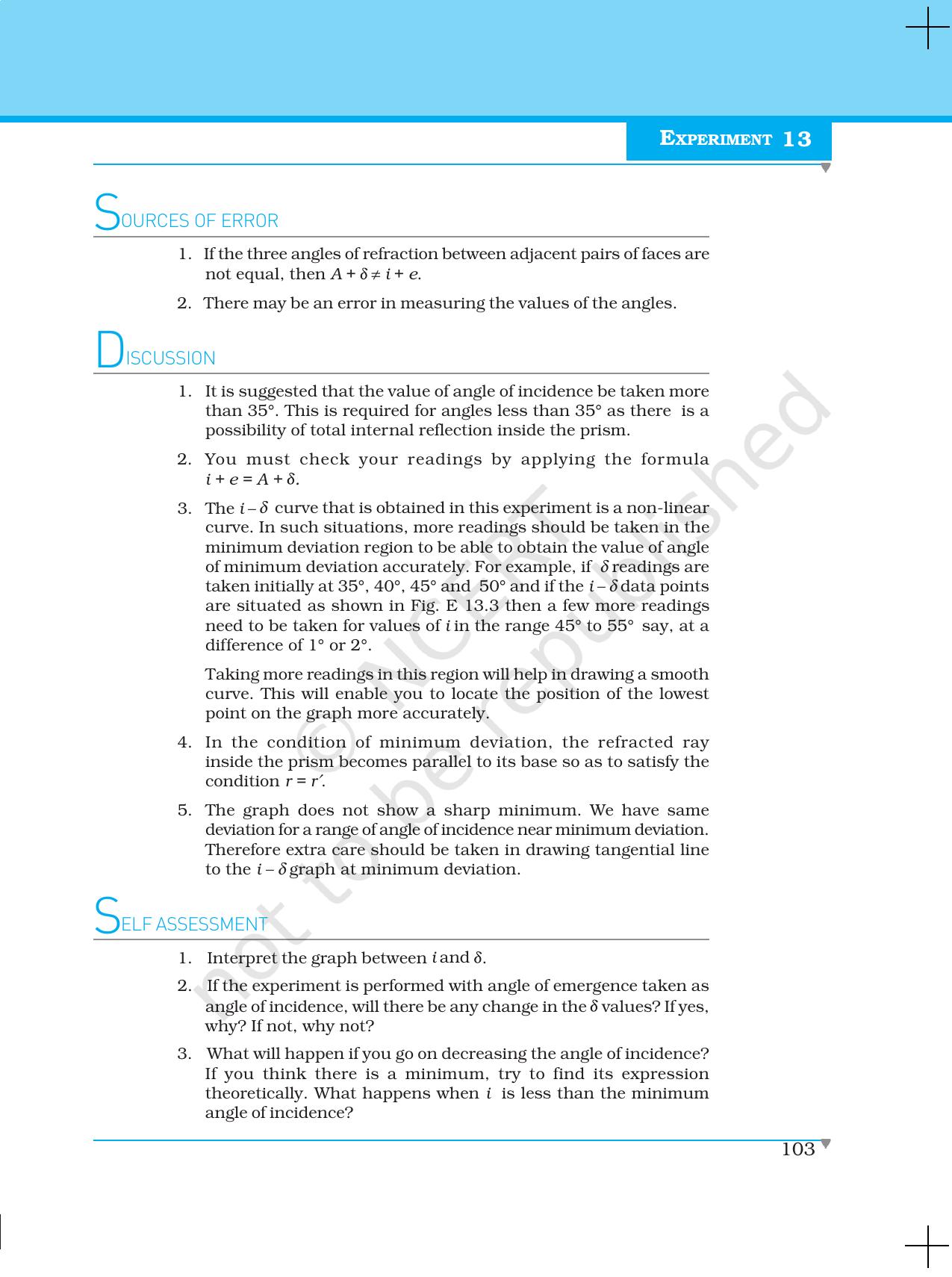 NCERT Laboratory Manuals for Class XII Physics - Experiment 11 to 13 - Page 18