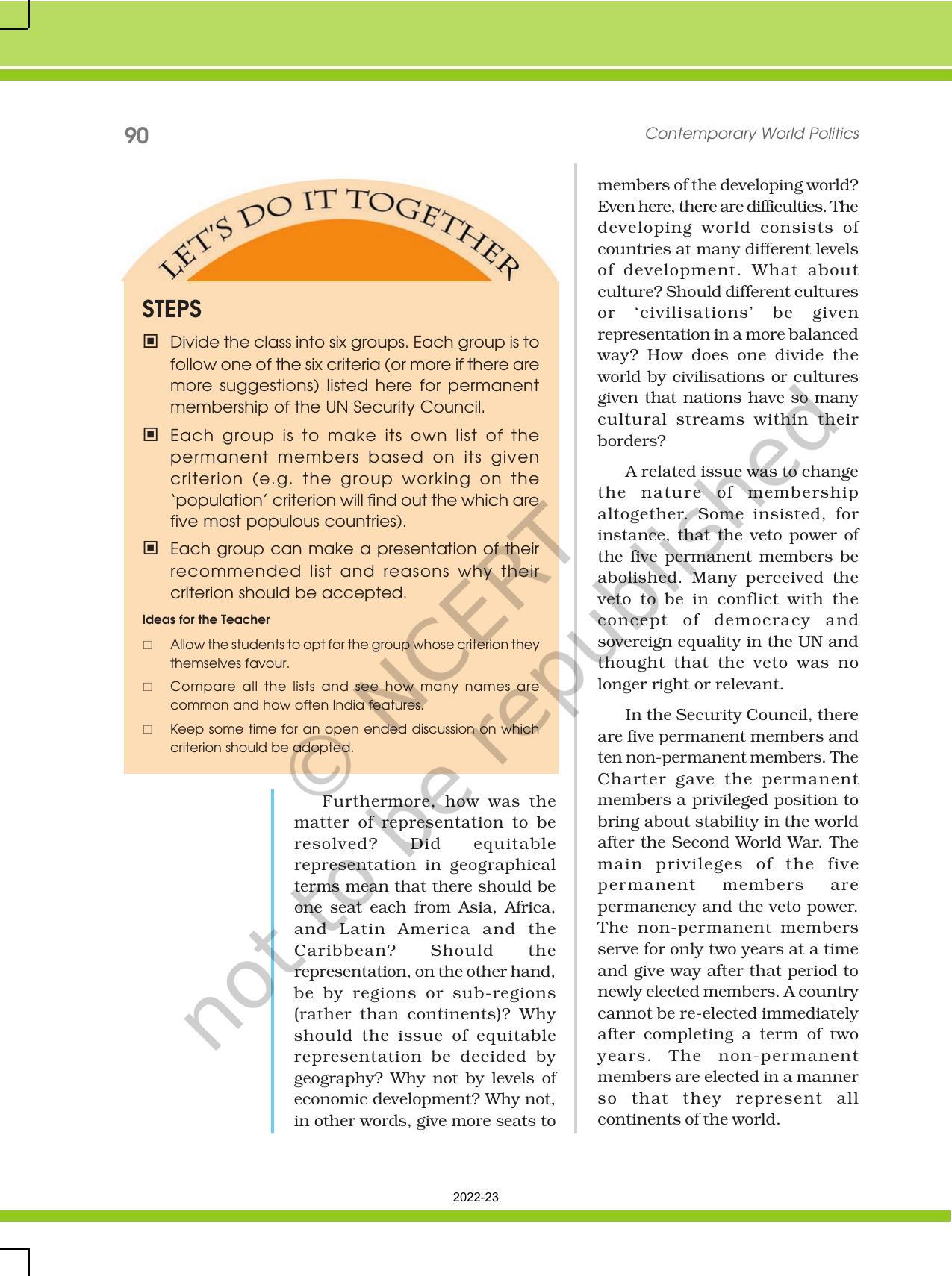 NCERT Book for Class 12 Political Science Chapter 6 International Organisations - Page 10