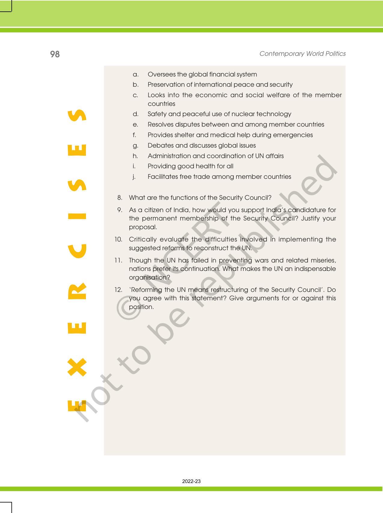 NCERT Book for Class 12 Political Science Chapter 6 International Organisations - Page 18