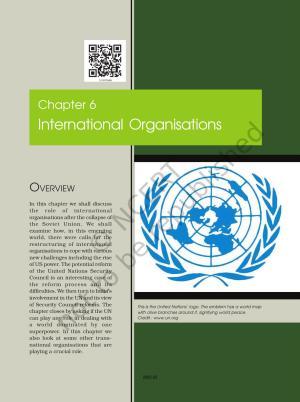 NCERT Book for Class 12 Political Science Chapter 6 International Organisations