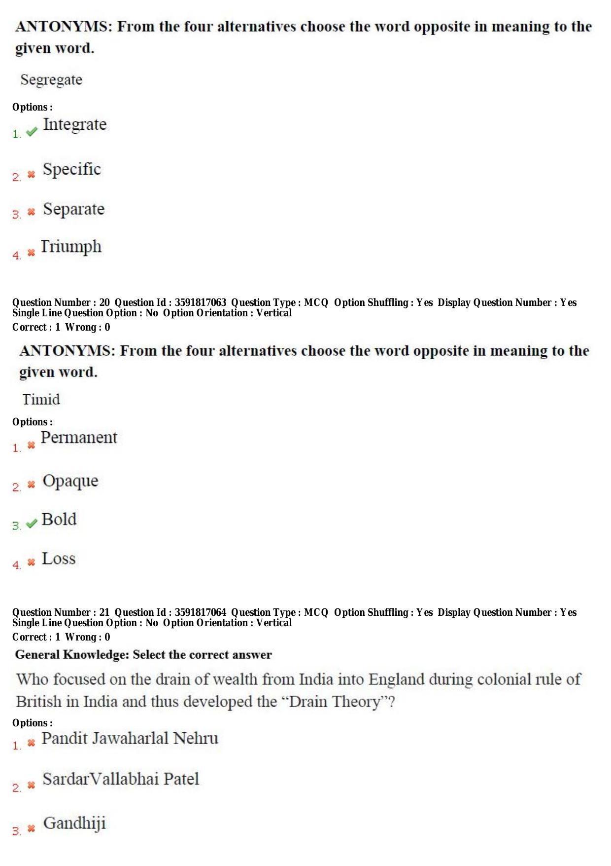 TS CPGET 2018 Integrated M.B.A(5yrs.) Question Paper with Answer Key - Page 9