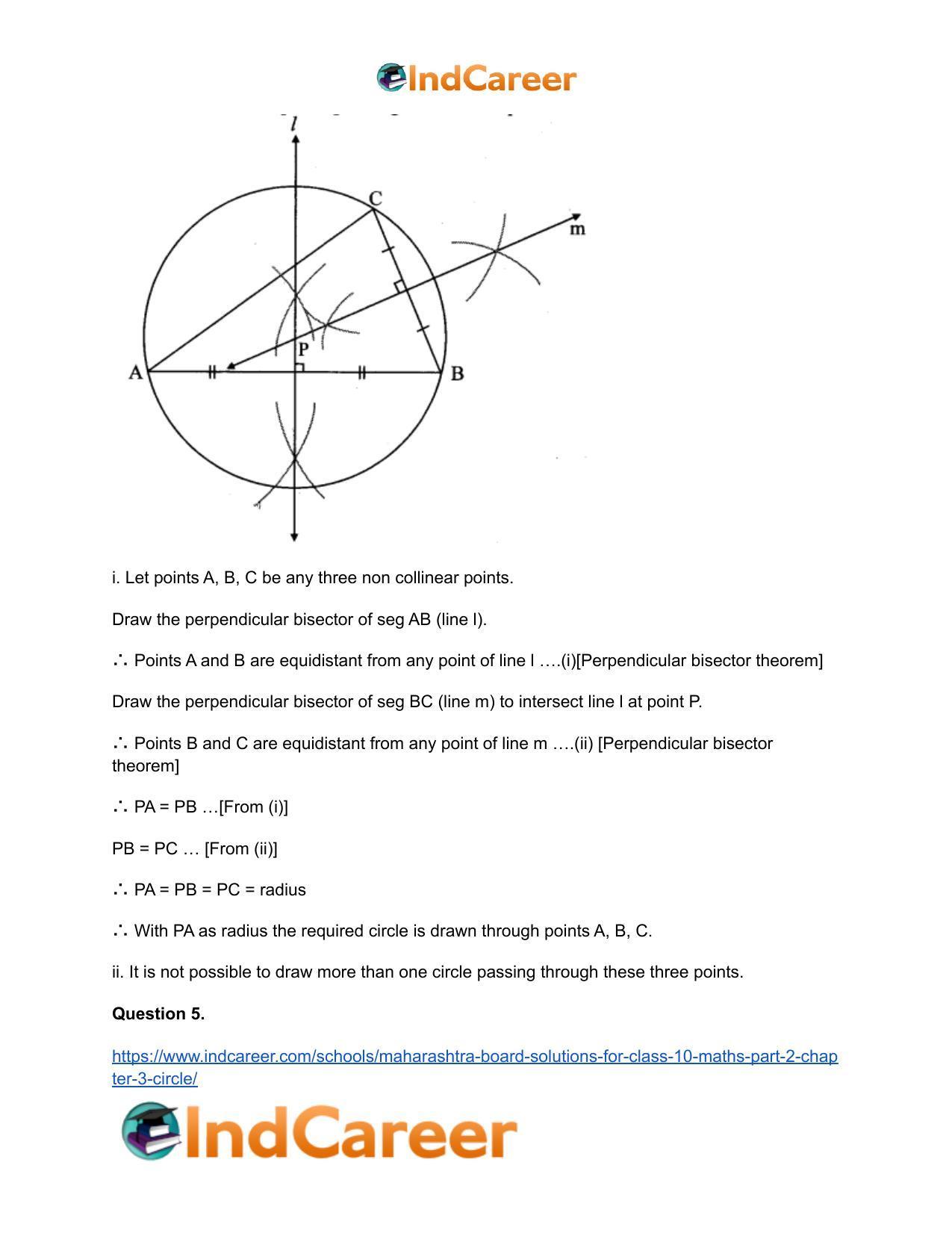 Maharashtra Board Solutions for Class 10-Maths (Part 2): Chapter 3- Circle - Page 13