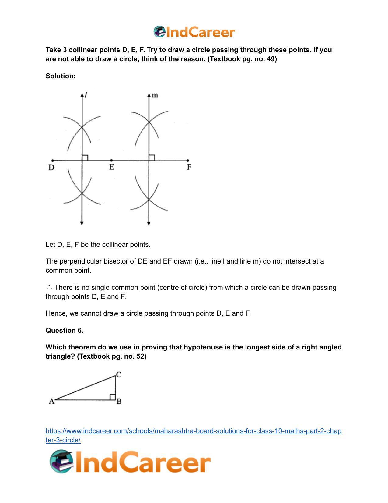 Maharashtra Board Solutions for Class 10-Maths (Part 2): Chapter 3- Circle - Page 14