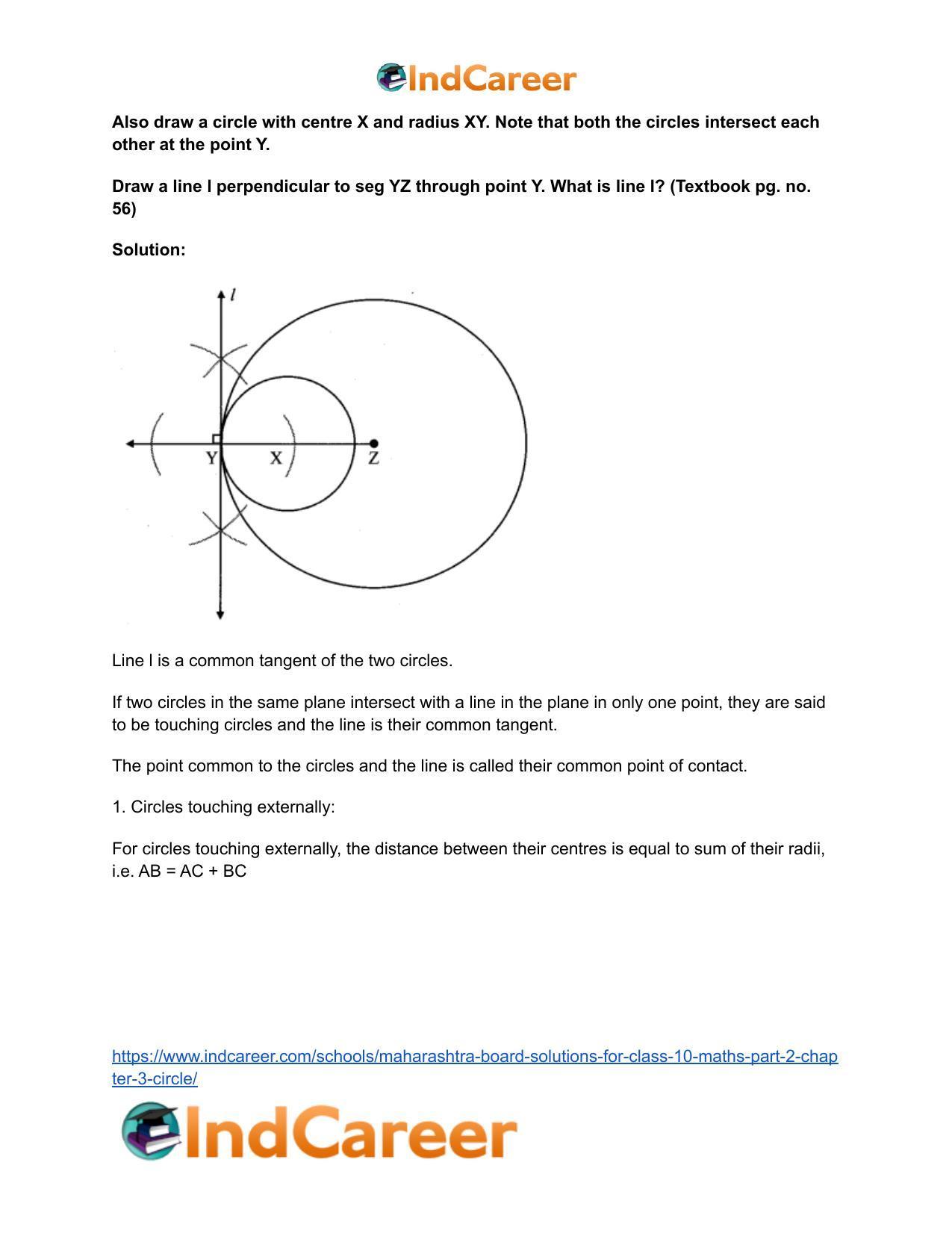 Maharashtra Board Solutions for Class 10-Maths (Part 2): Chapter 3- Circle - Page 24