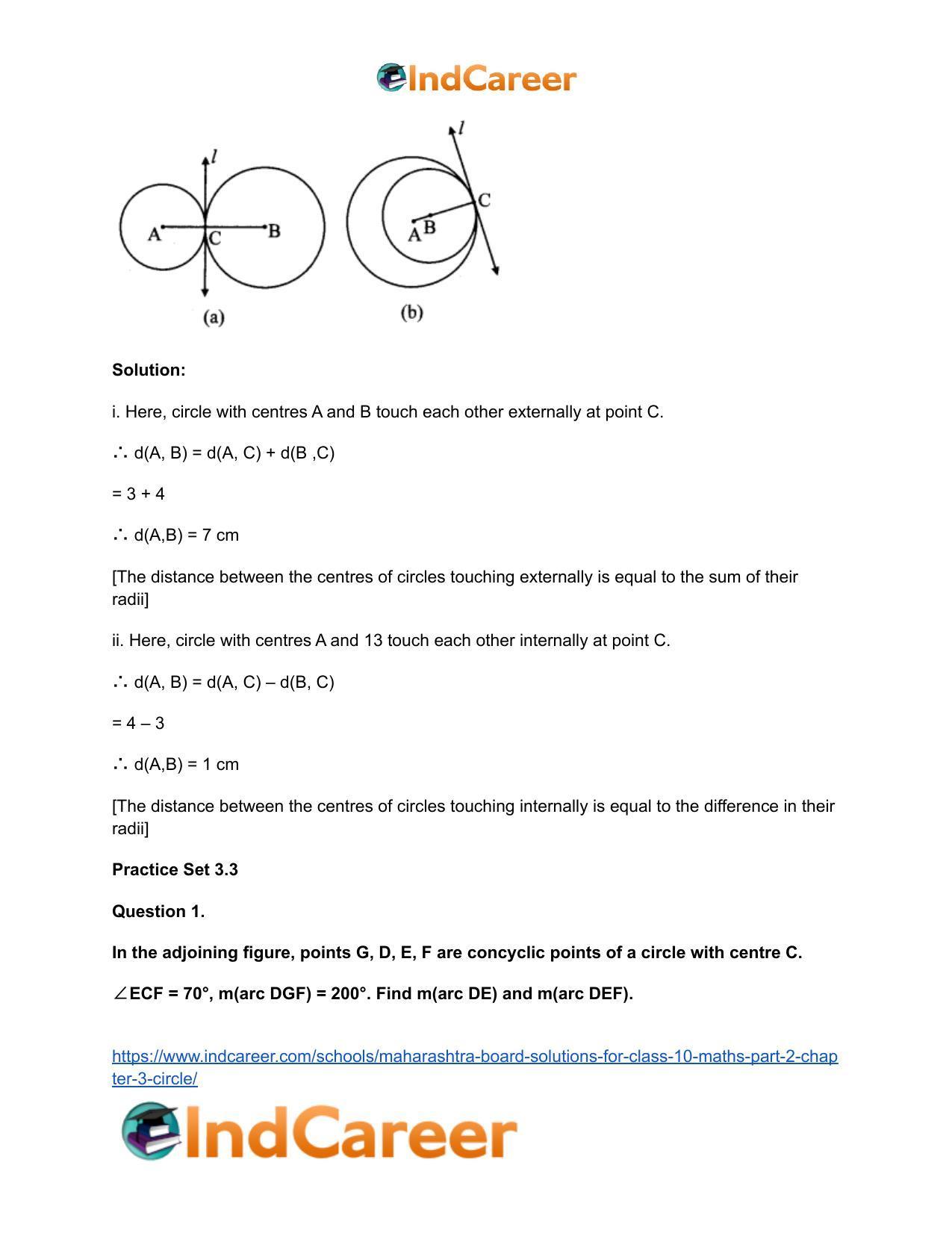 Maharashtra Board Solutions for Class 10-Maths (Part 2): Chapter 3- Circle - Page 27