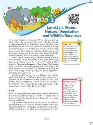 NCERT Book for Class 8 Geography Chapter 2 Land, Soil, Water, Natural Vegetation and Wildlife Resources