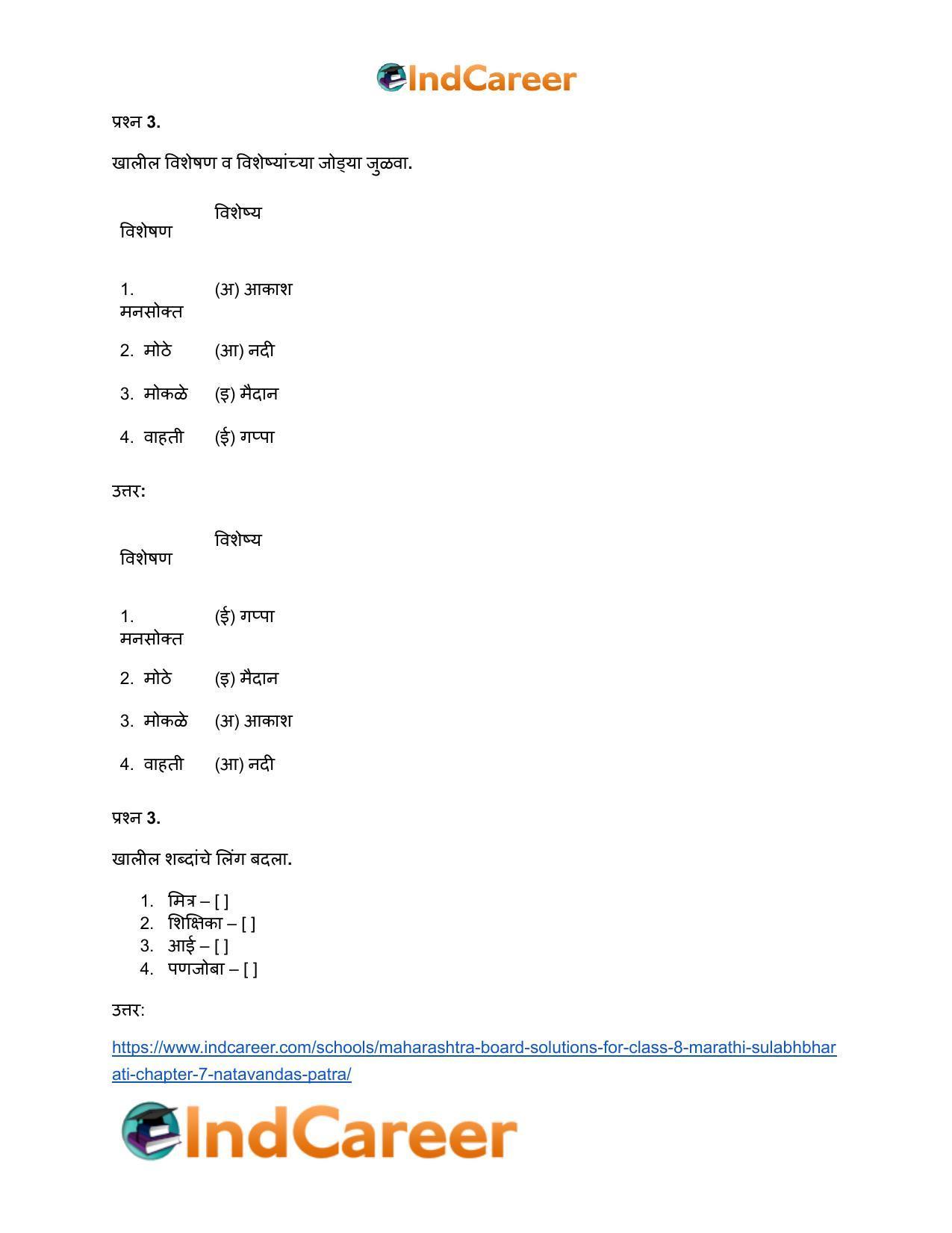 Maharashtra Board Solutions for Class 8- Marathi Sulabhbharati: Chapter 7- नातवंडांस पत्र - Page 15