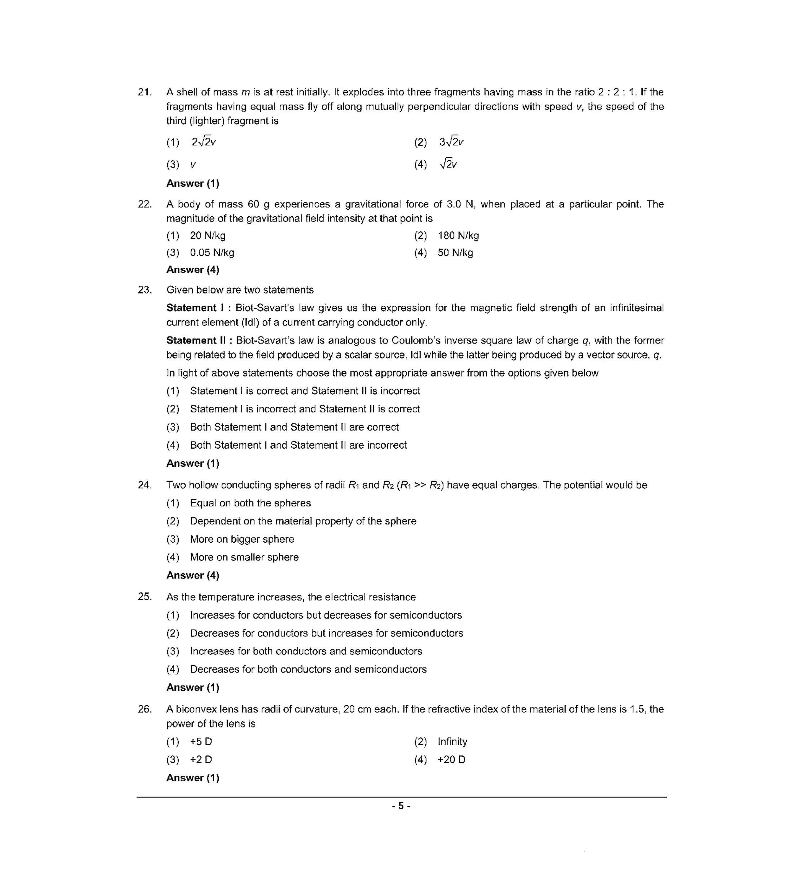 NEET S1 2021 Question Paper - Page 4