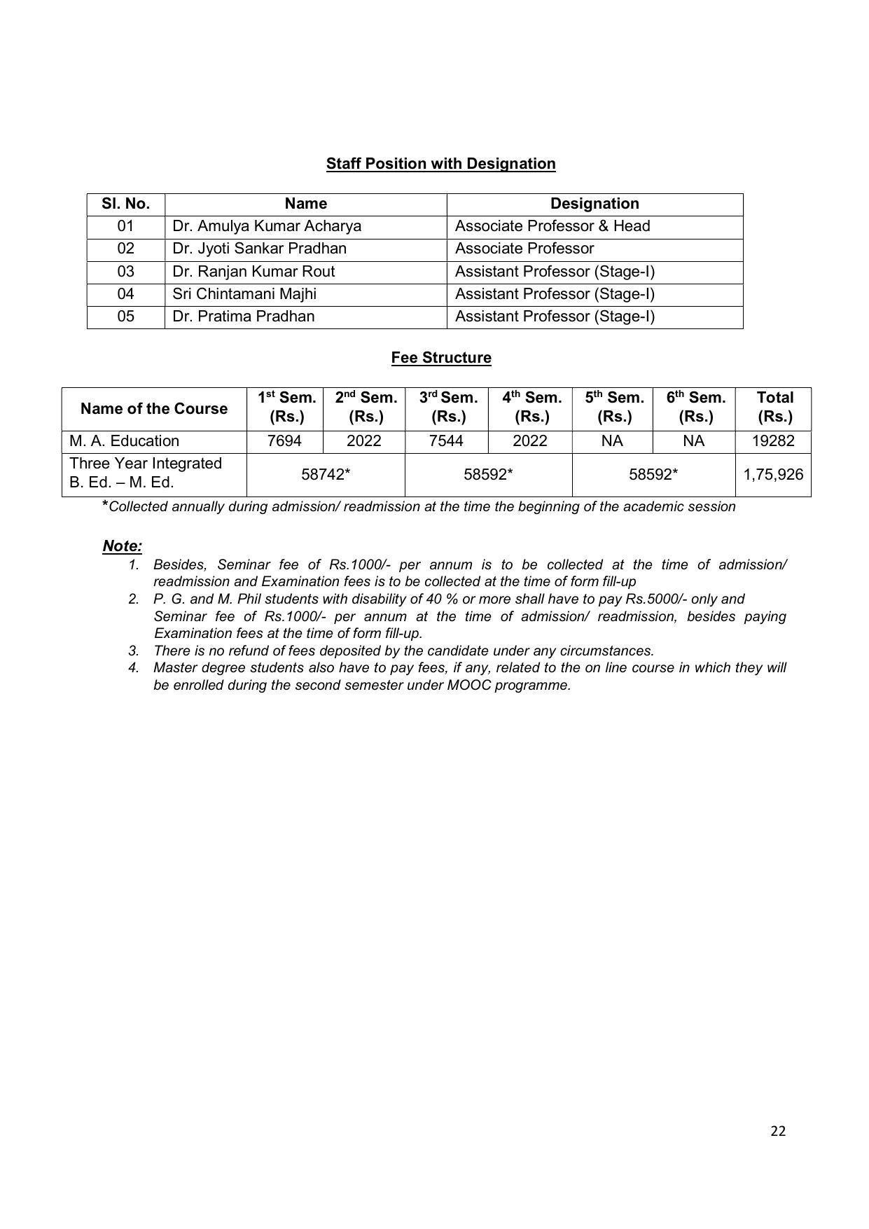 Fakir Mohan University, Balasore PG Prospectus-2020-21 - Page 22
