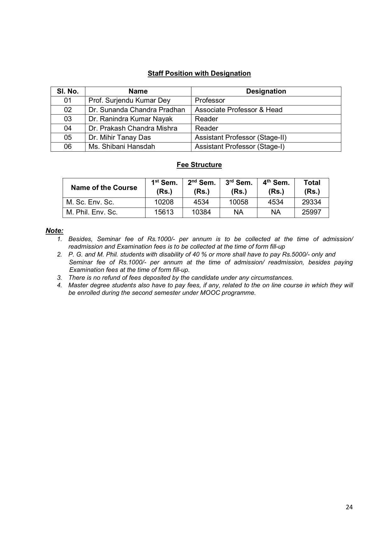 Fakir Mohan University, Balasore PG Prospectus-2020-21 - Page 24