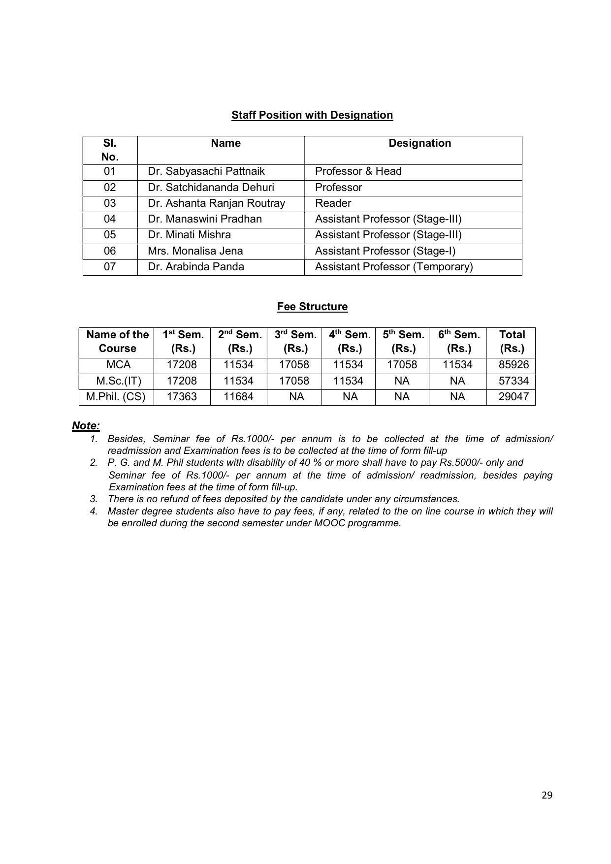 Fakir Mohan University, Balasore PG Prospectus-2020-21 - Page 29