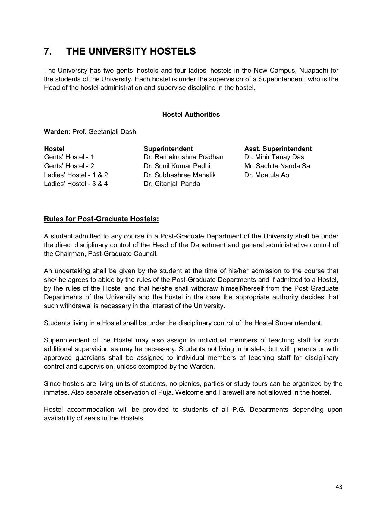 Fakir Mohan University, Balasore PG Prospectus-2020-21 - Page 43