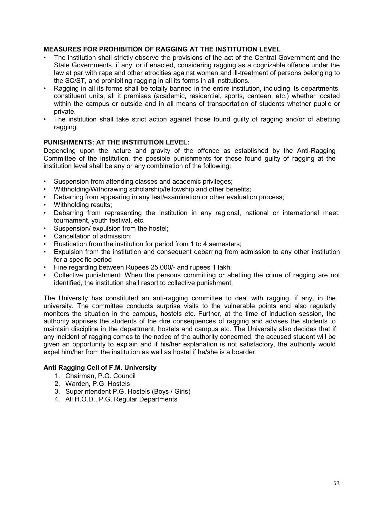 Fakir Mohan University, Balasore PG Prospectus-2020-21 - Page 53
