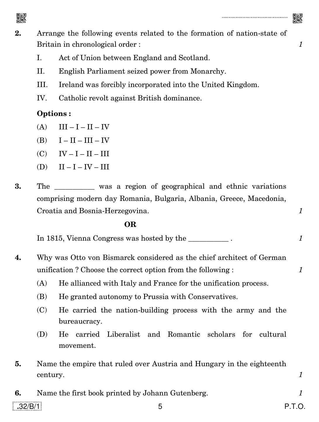 CBSE Class 10 32-C-1 Social Science 2020 Compartment Question Paper - Page 5