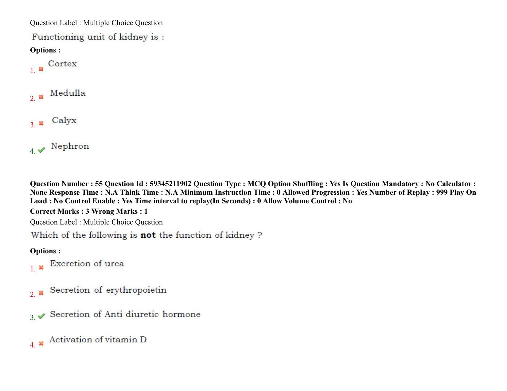 BHU RET Nephrology 2021 Question Pape - Page 44