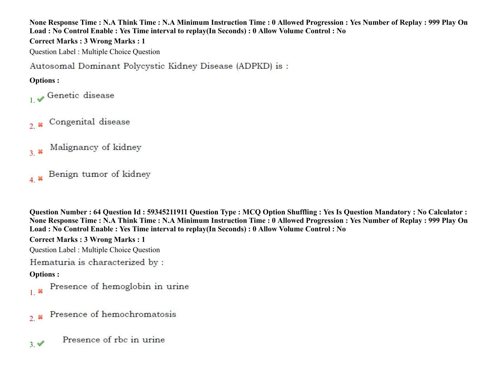 BHU RET Nephrology 2021 Question Pape - Page 49