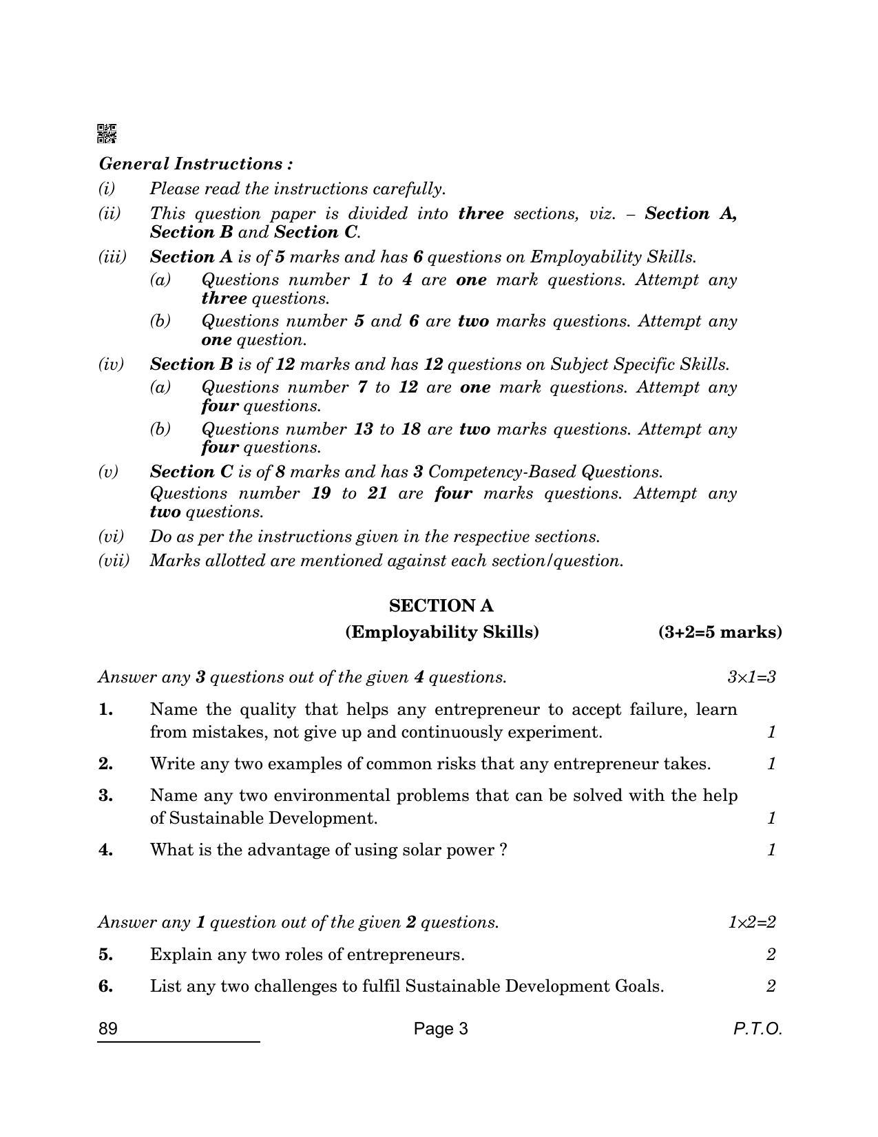 CBSE Class 10 89 Information Technology 2022 Compartment Question Paper - Page 3