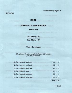 AHSEC Class 12 SCRT Question Papers 2022