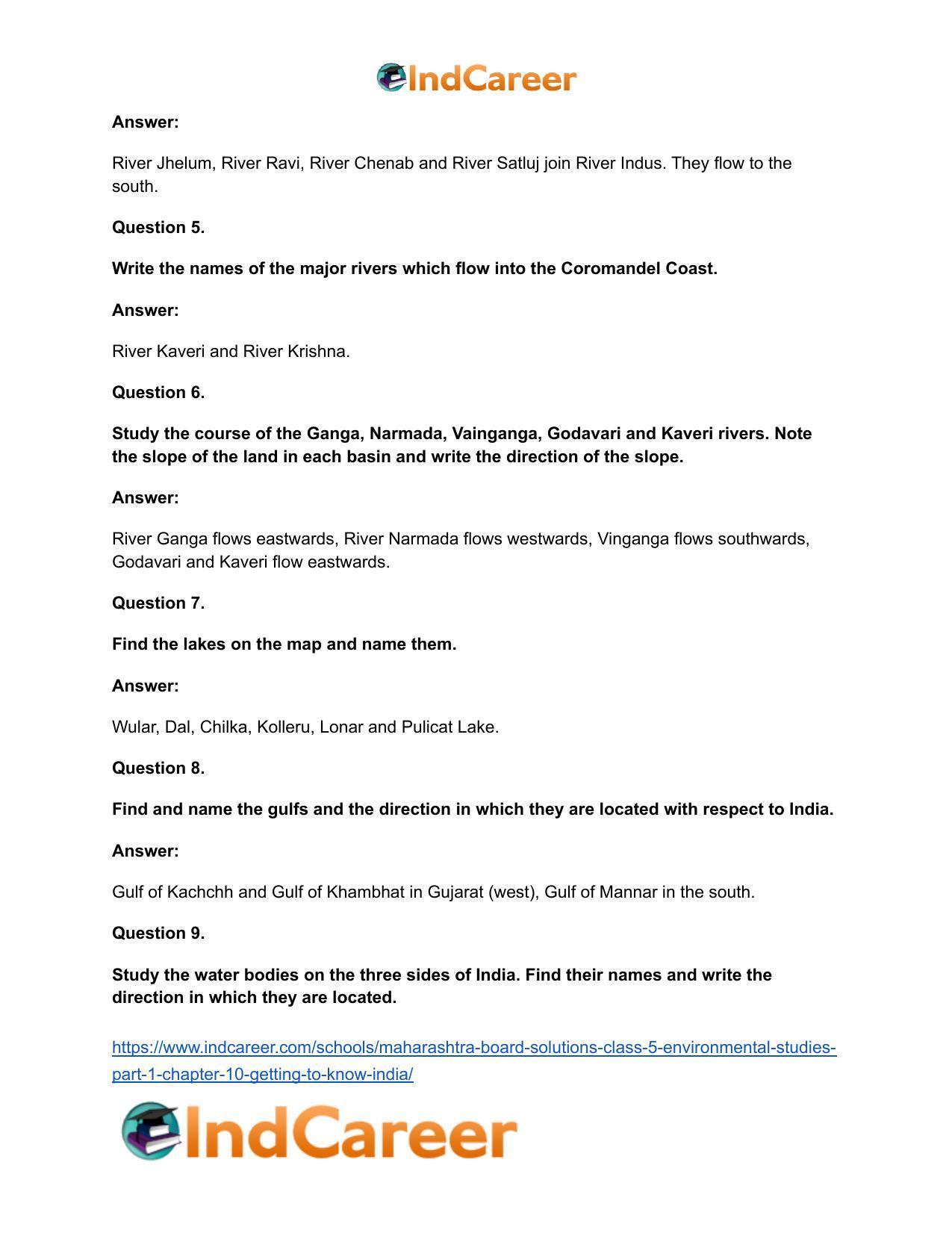 Maharashtra Board Solutions Class 5-Environmental Studies (Part 1): Chapter 10- Getting to Know India - Page 13