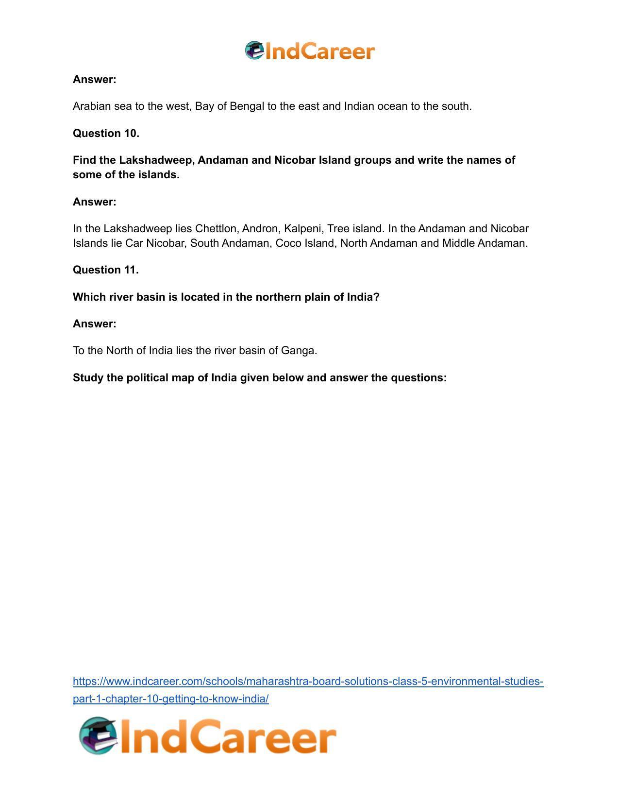 Maharashtra Board Solutions Class 5-Environmental Studies (Part 1): Chapter 10- Getting to Know India - Page 14