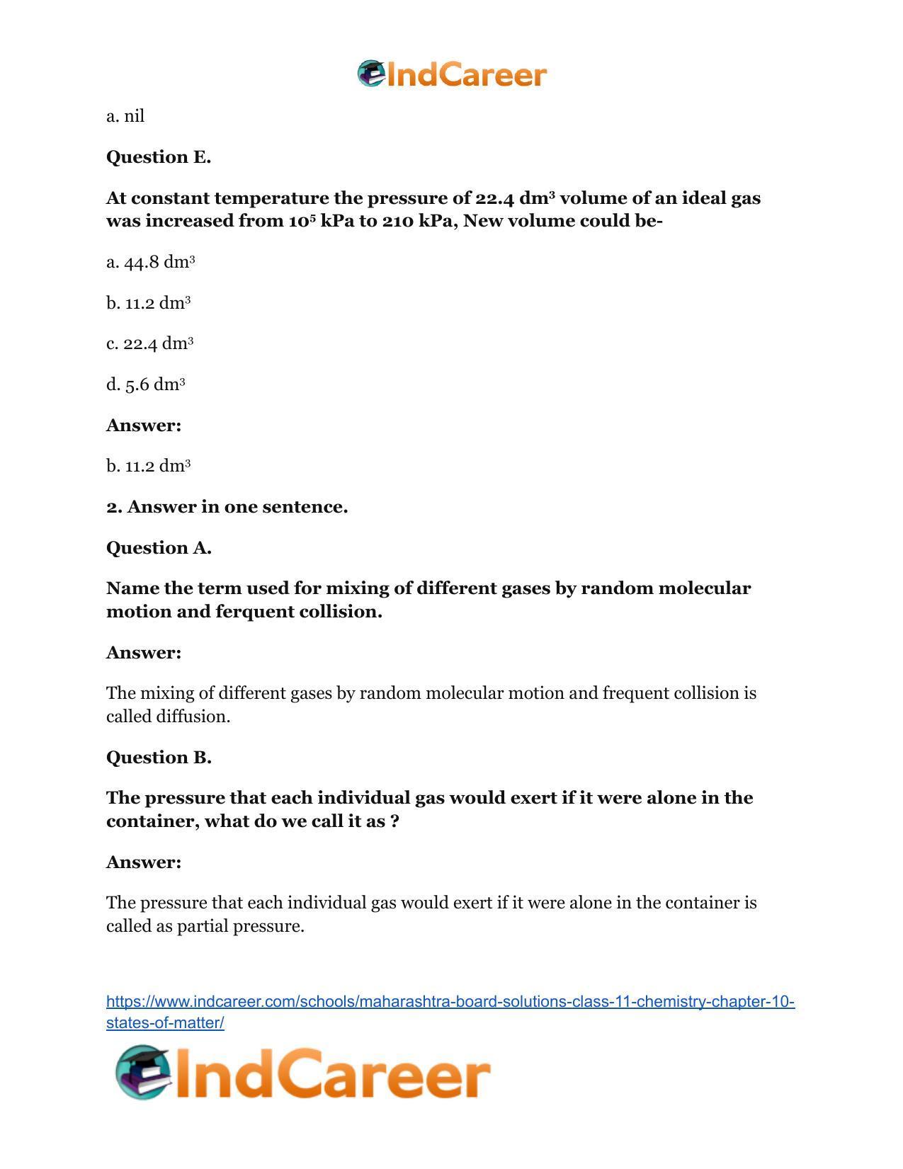 Maharashtra Board Solutions Class 11-Chemistry: Chapter 10- States of Matter - Page 4